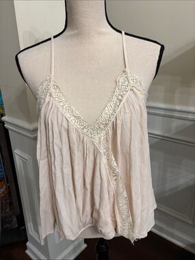 Dainty NYC Lace-Trim Spaghetti Strap Cami Tank Top - Blush